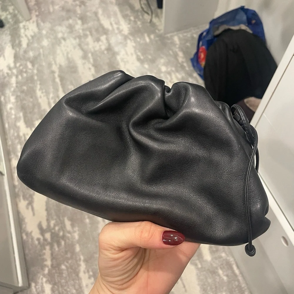 Bottega Veneta calfskin mini pouch bag with strap - Picture 1 of 12